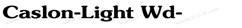 Caslon-Light Wd字体转换